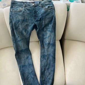 Purple Brand Jeans Blue Painted Sz 36